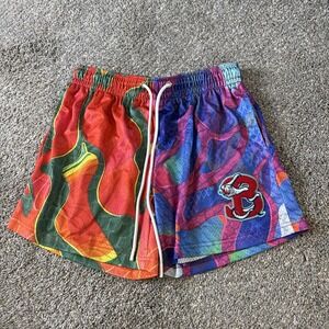 BKTSQD Shorts Mens Multicolored‎ Graphic AOP Mesh Drawstring Size L